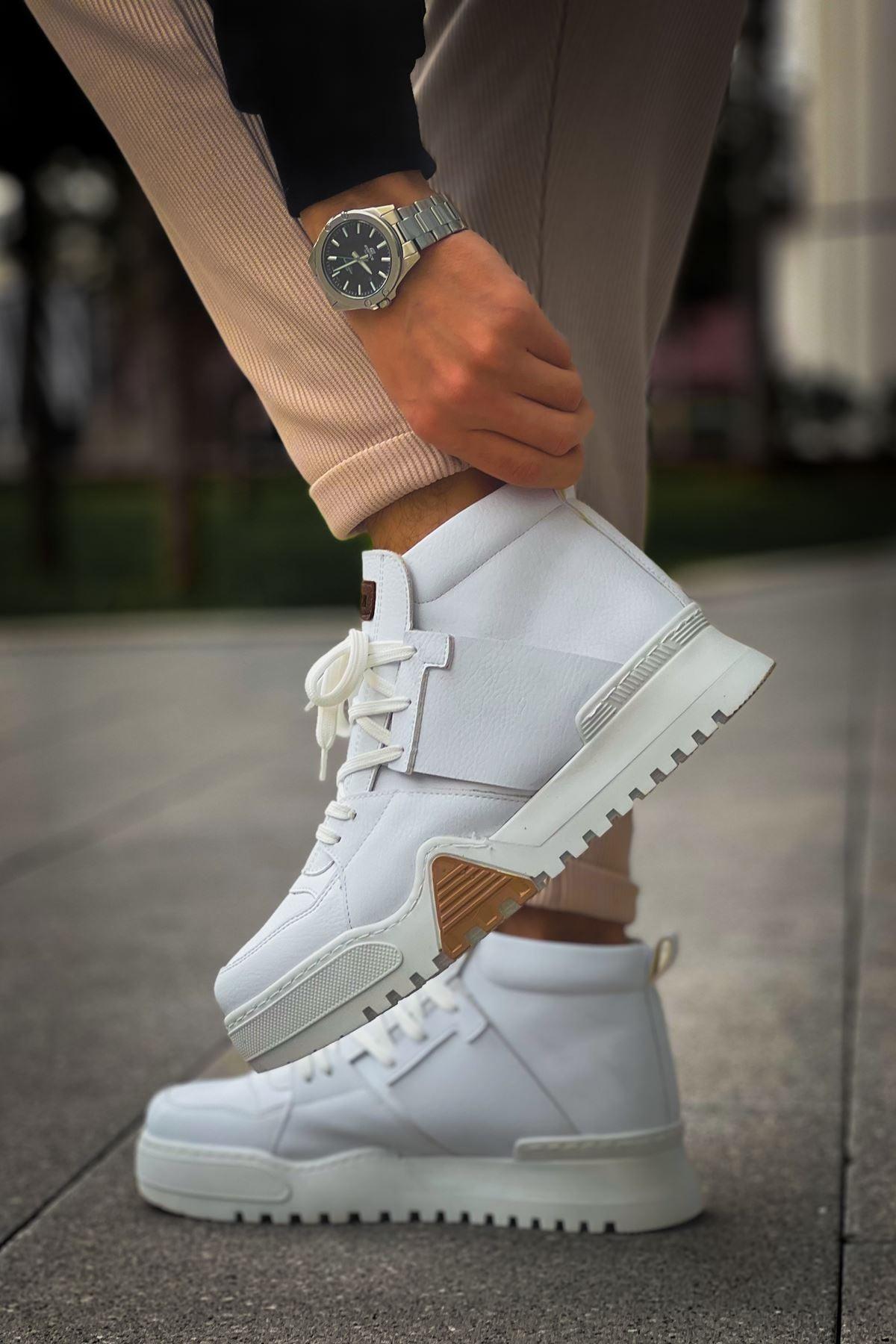 CH057 WS Men's Sneaker Boots WHITE - STREETMODE™