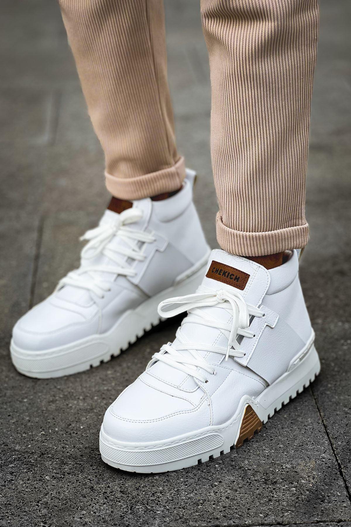 CH057 WS Men's Sneaker Boots WHITE - STREETMODE™