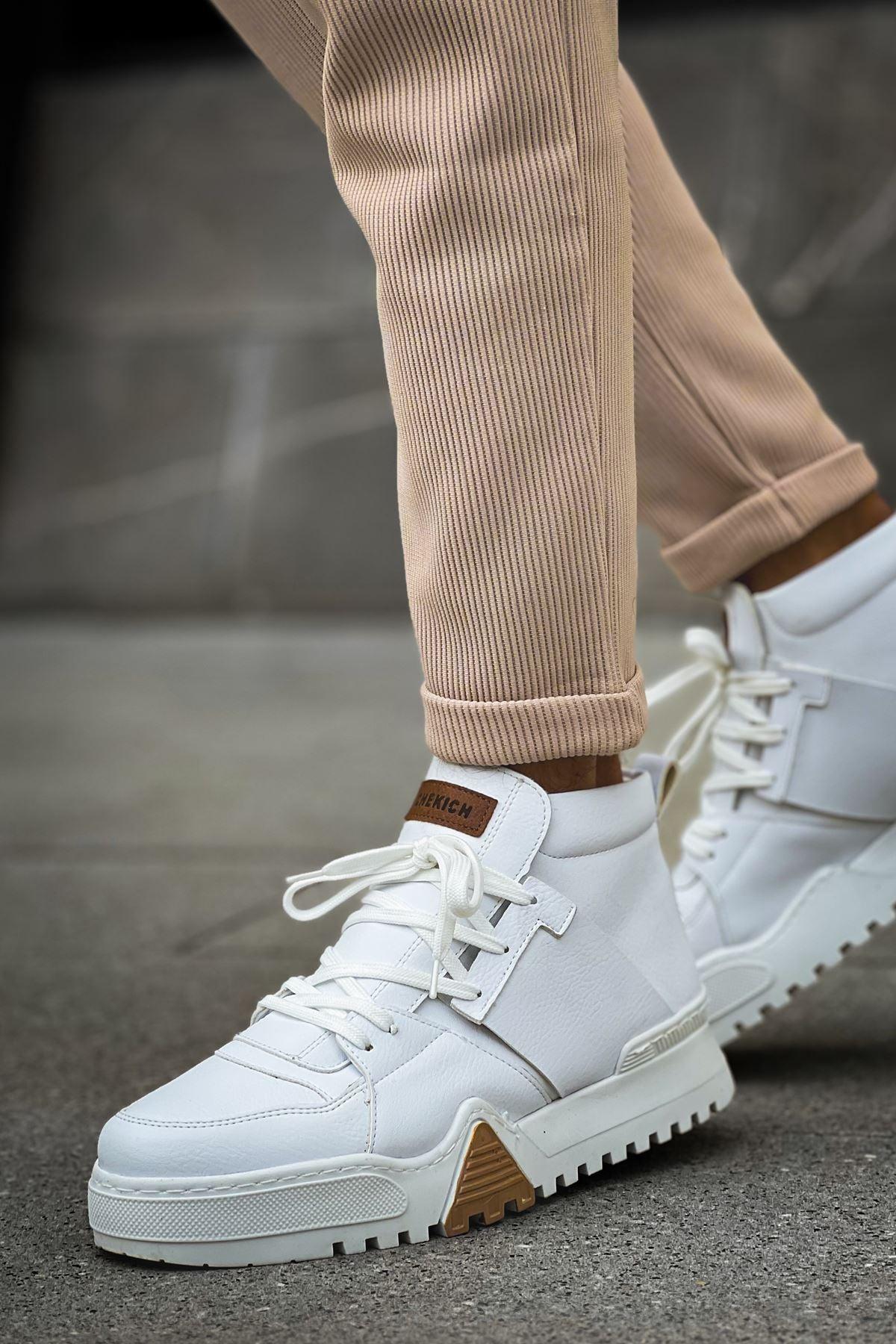 CH057 WS Men's Sneaker Boots WHITE - STREETMODE™