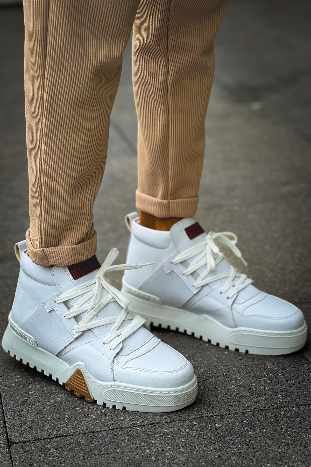 CH057 WS Men's Sneaker Boots WHITE - STREETMODE™