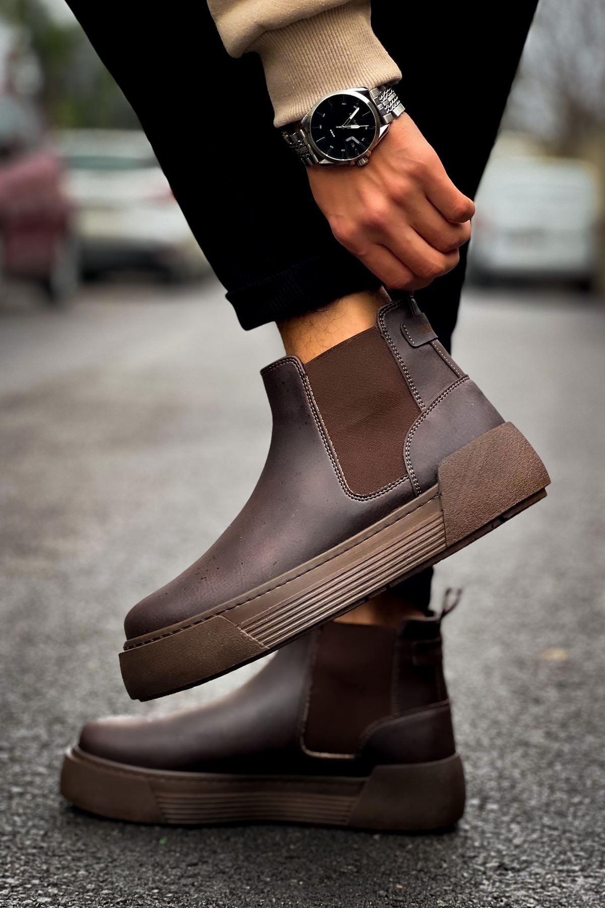 CH069 Men's Boots BROWN - STREETMODE™