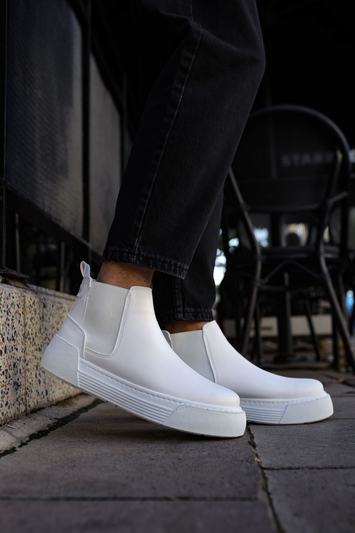CH069 Men's Boots WHITE - STREETMODE™