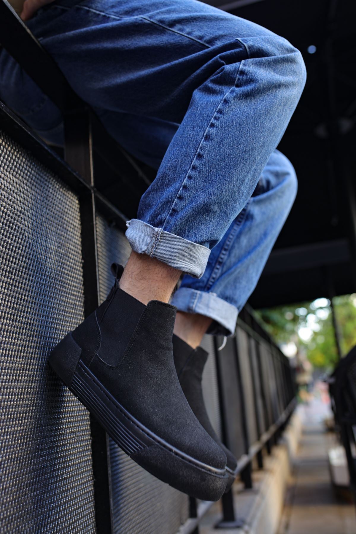 CH069 Suede Men's Boots BLACK - STREETMODE™