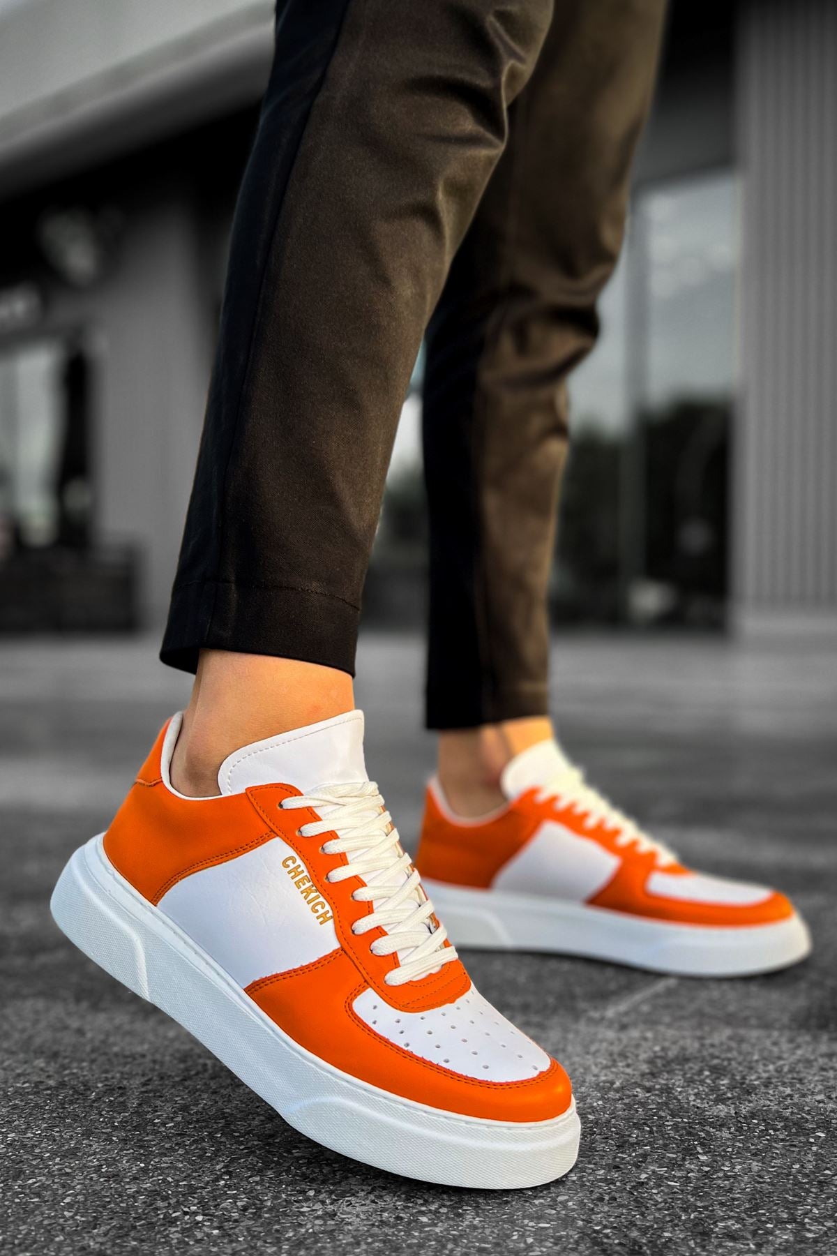 CH087 FBT Kenton Men's Shoes White/Orange - STREETMODE™