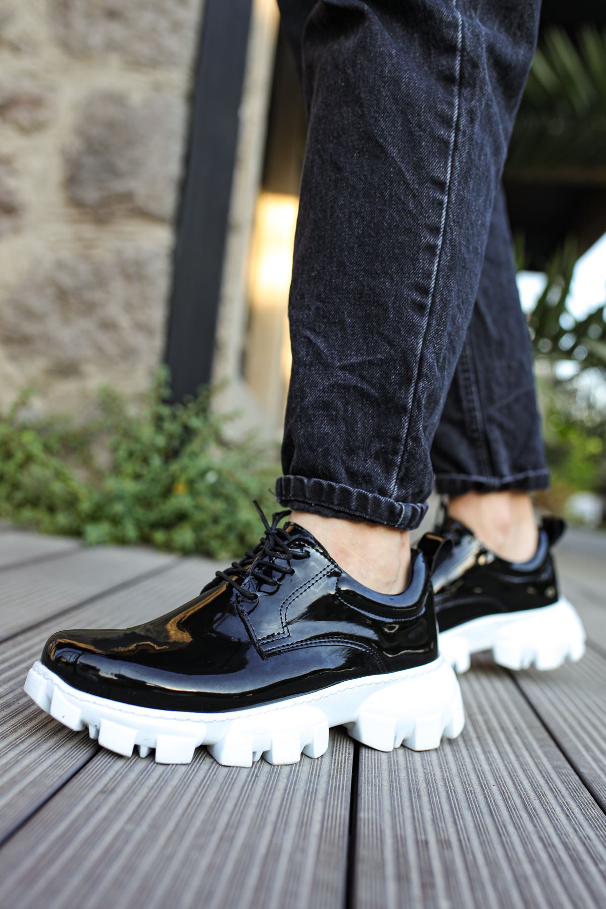 CH093 Patent Leather BT Men's Shoes BLACK - STREETMODE™