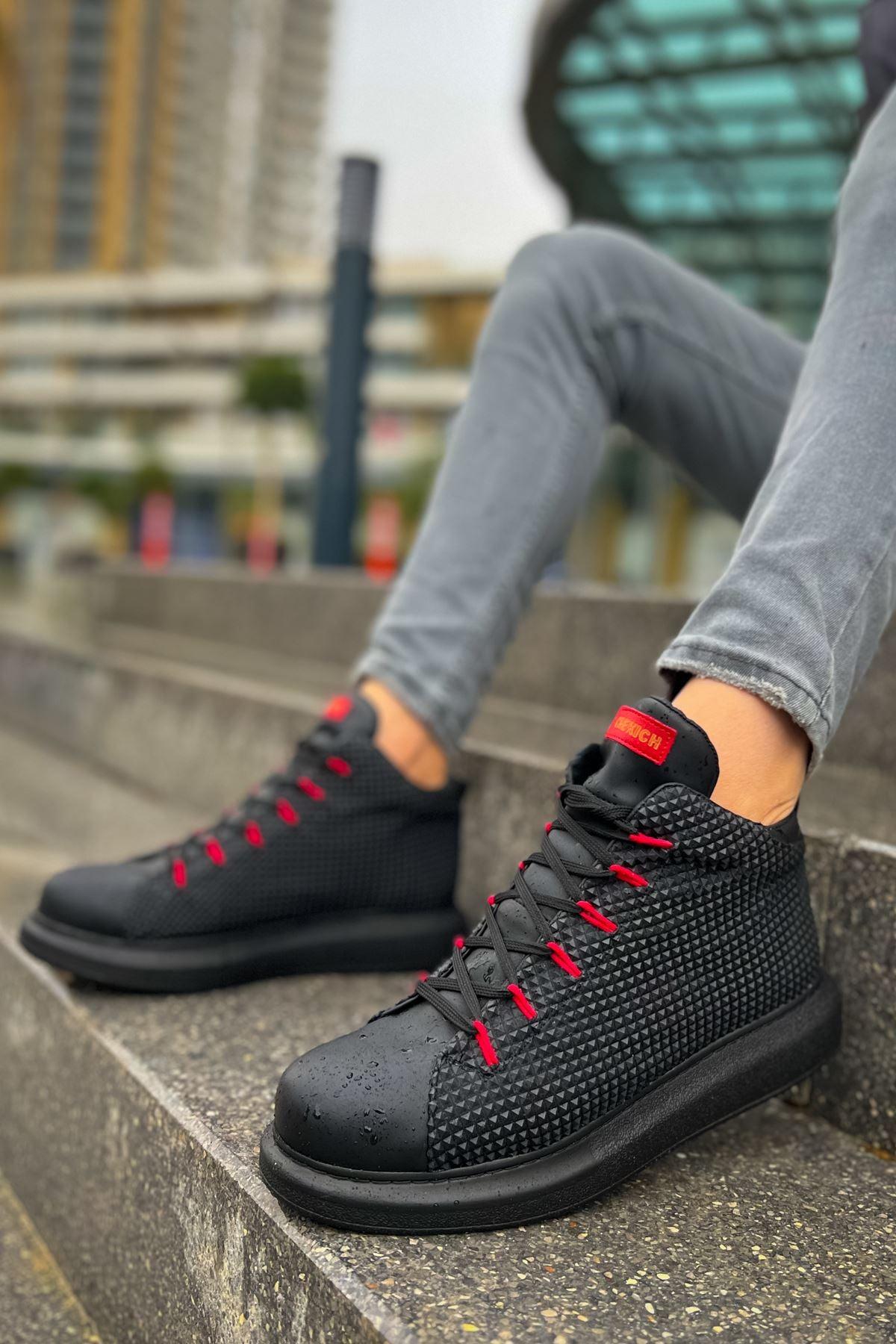 CH111 Garni ST BLACK/RED men's sneakers shoes - STREETMODE™