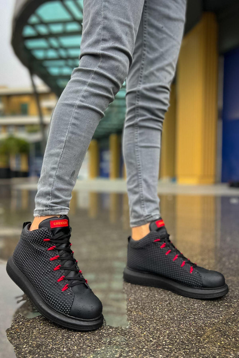 CH111 Garni ST BLACK/RED men's sneakers shoes - STREETMODE™