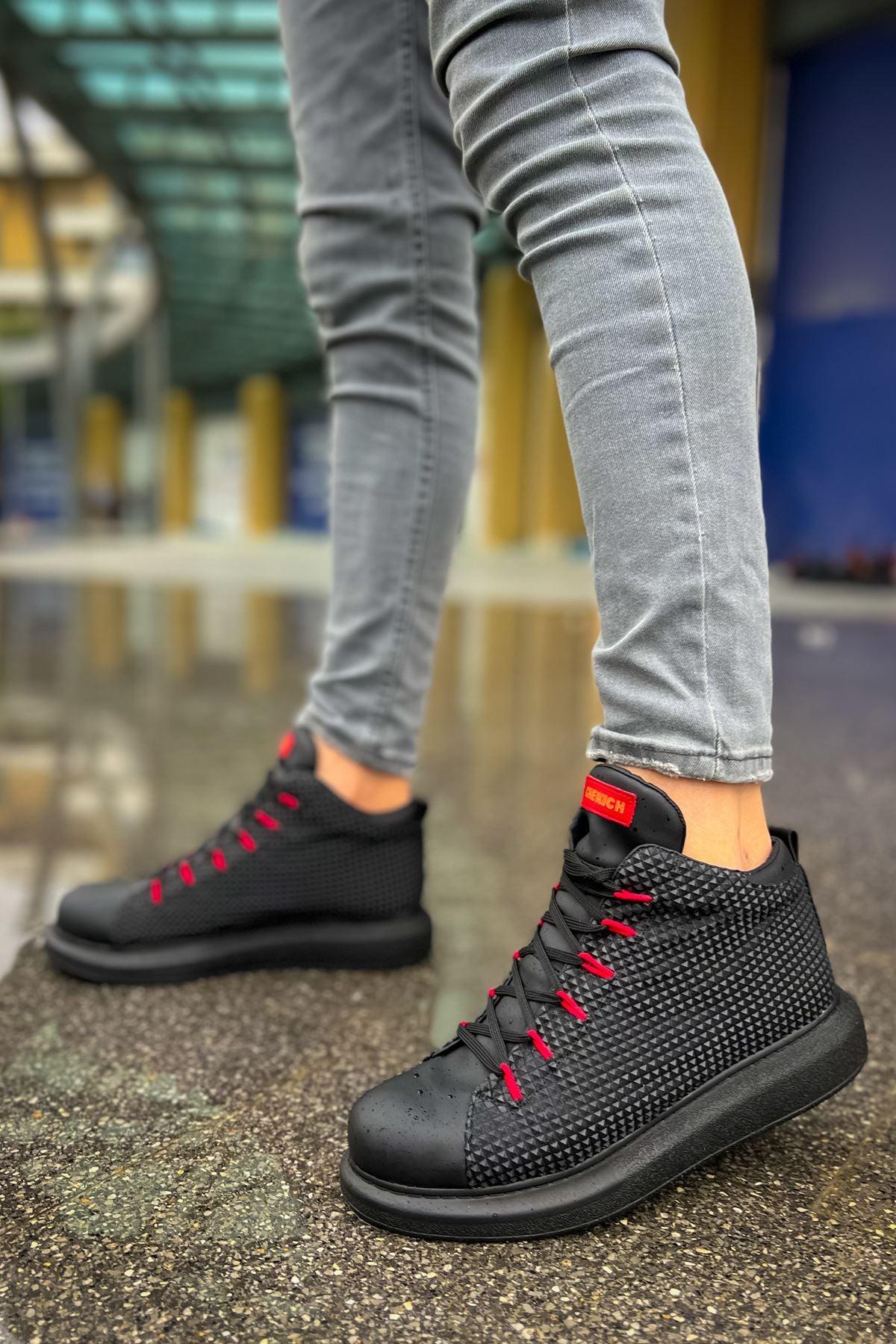 CH111 Garni ST BLACK/RED men's sneakers shoes - STREETMODE™