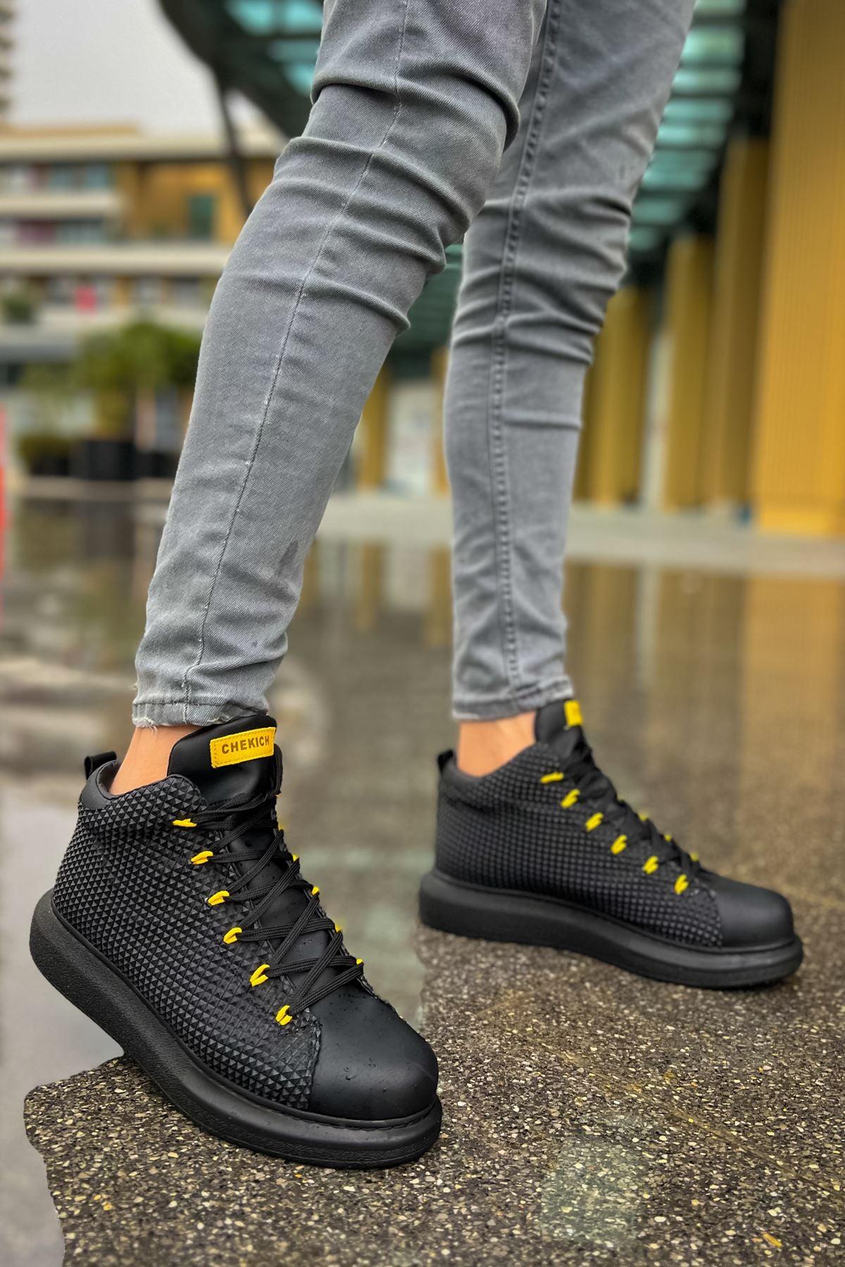 CH111 Garni ST BLACK - YELLOW men's sneakers shoes - STREETMODE™