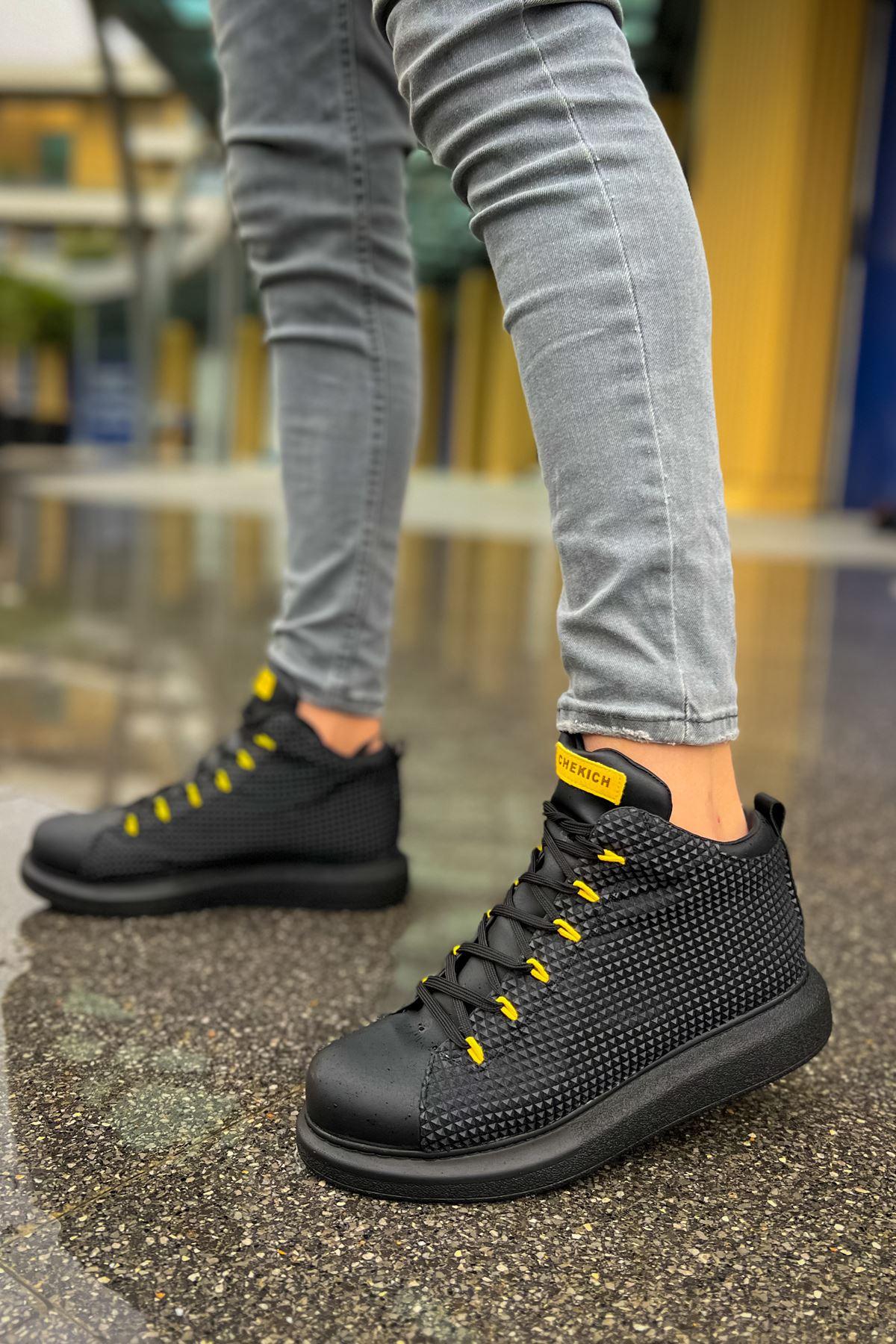 CH111 Garni ST BLACK - YELLOW men's sneakers shoes - STREETMODE™