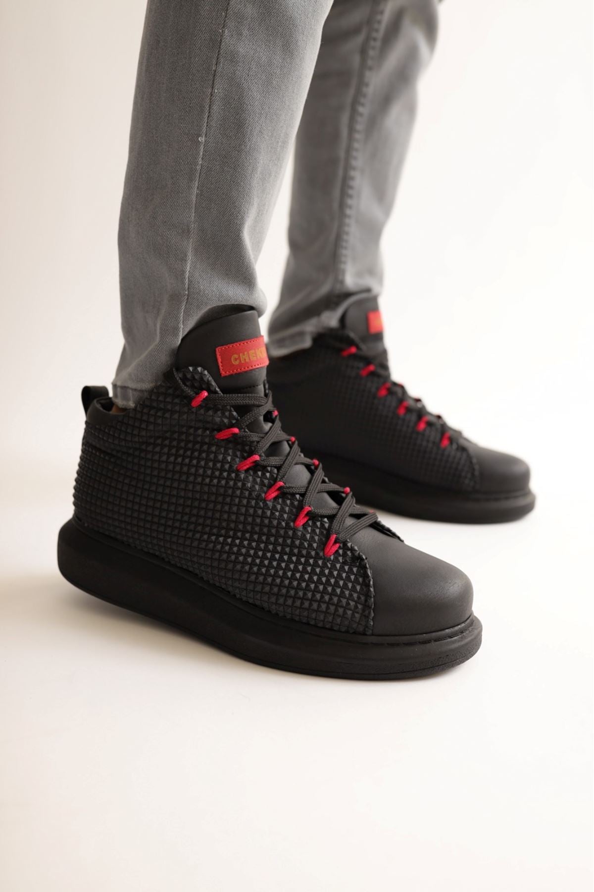 CH111 Garni ST BLACK/RED men's sneakers shoes - STREETMODE™