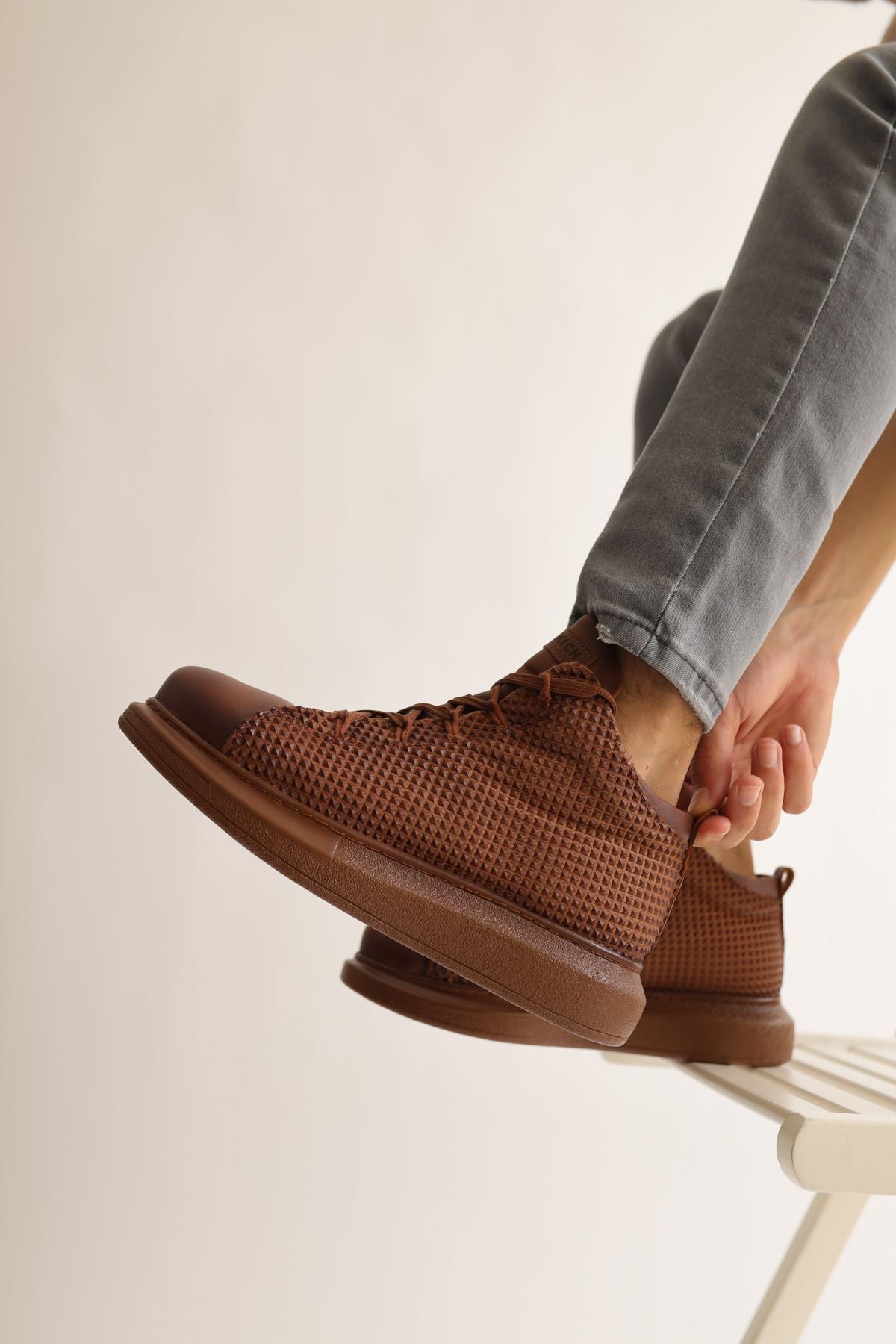 CH111 men's shoes sneakers Garni Brown - STREETMODE™