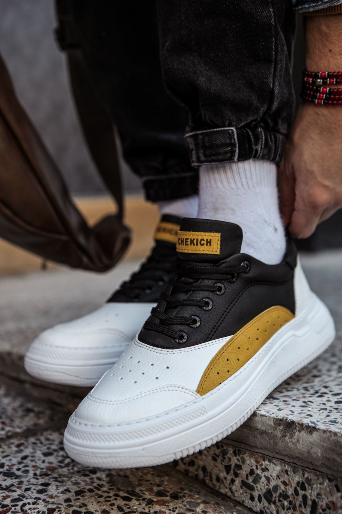 CH115 WS Men's Shoes WHITE / YELLOW / BLACK - STREETMODE™