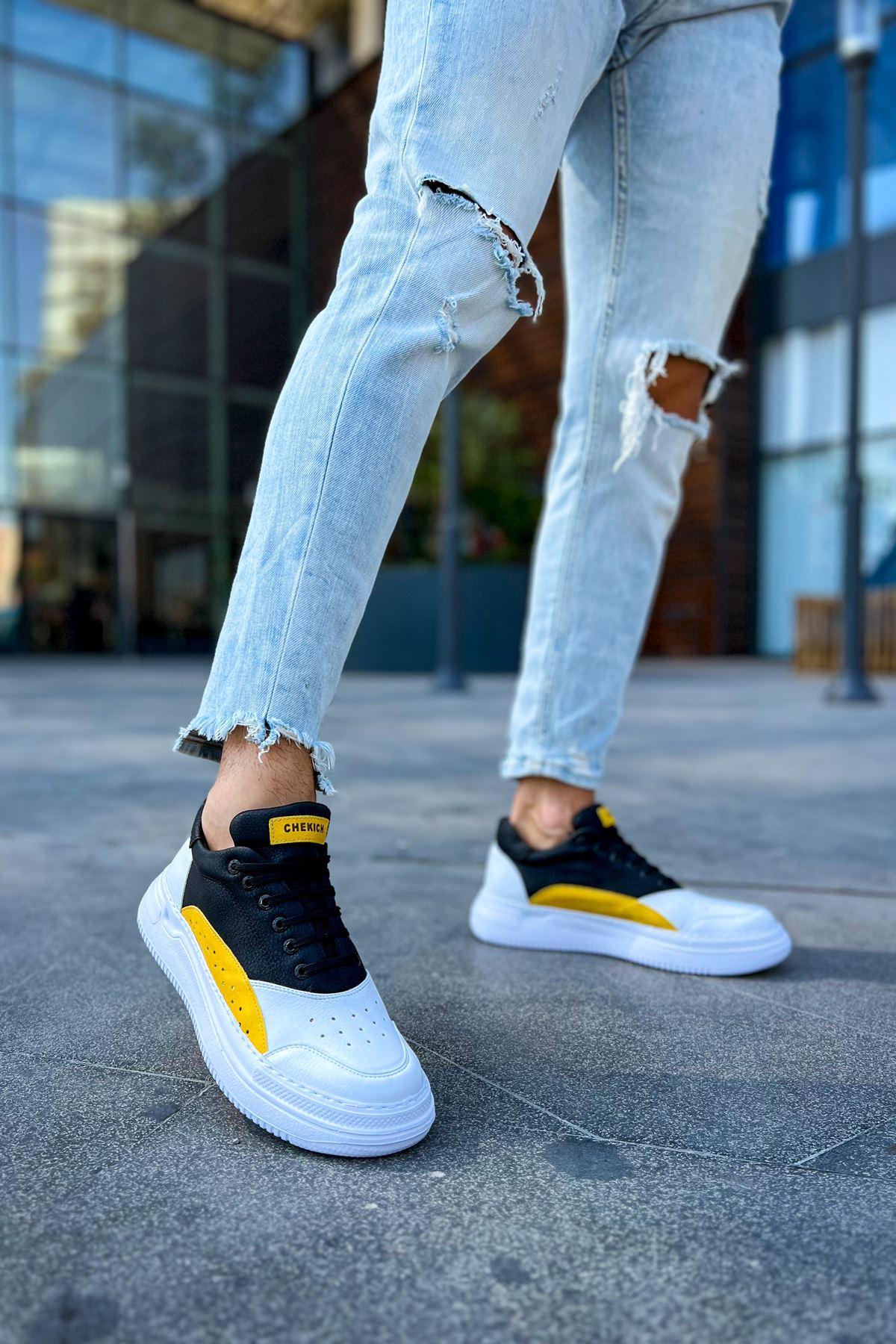 CH115 WS Men's Shoes WHITE / YELLOW / BLACK - STREETMODE™