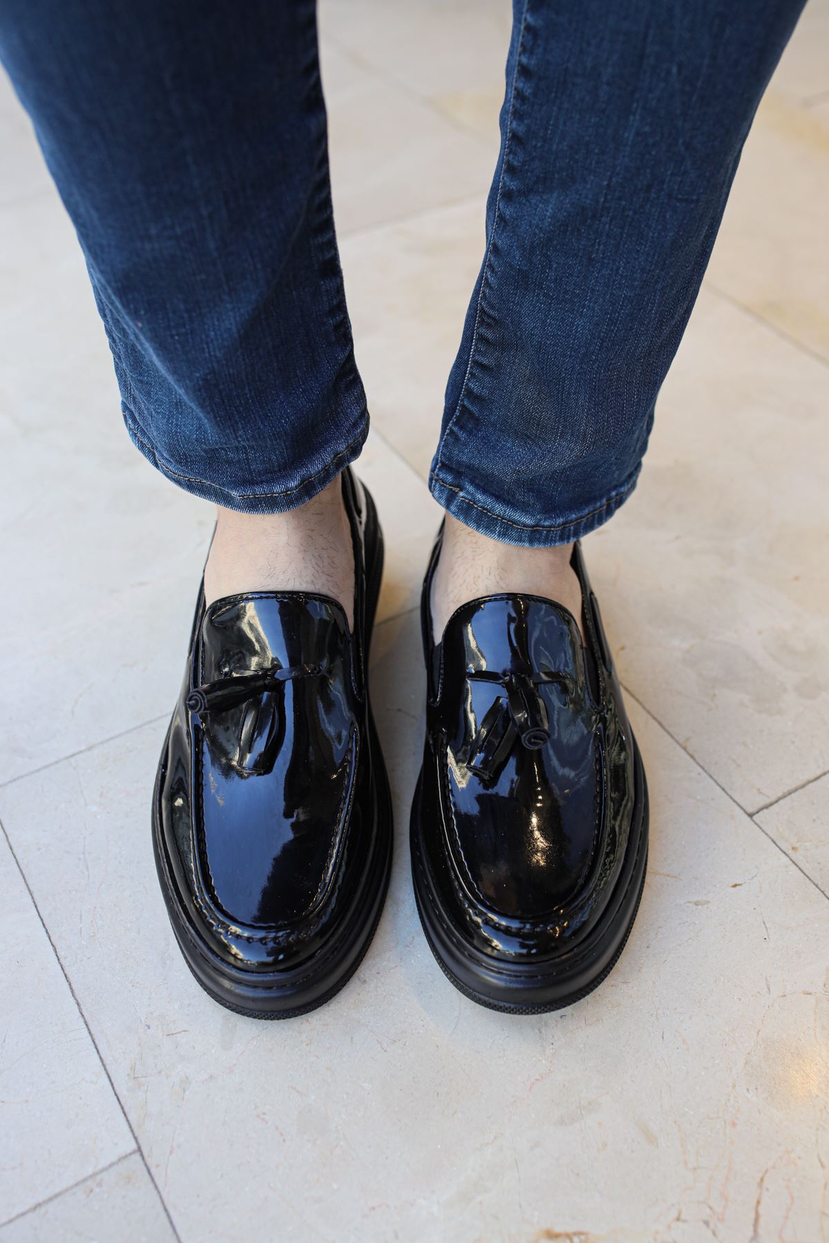 CH127 Patent Leather ST Men's Shoes BLACK - STREETMODE™