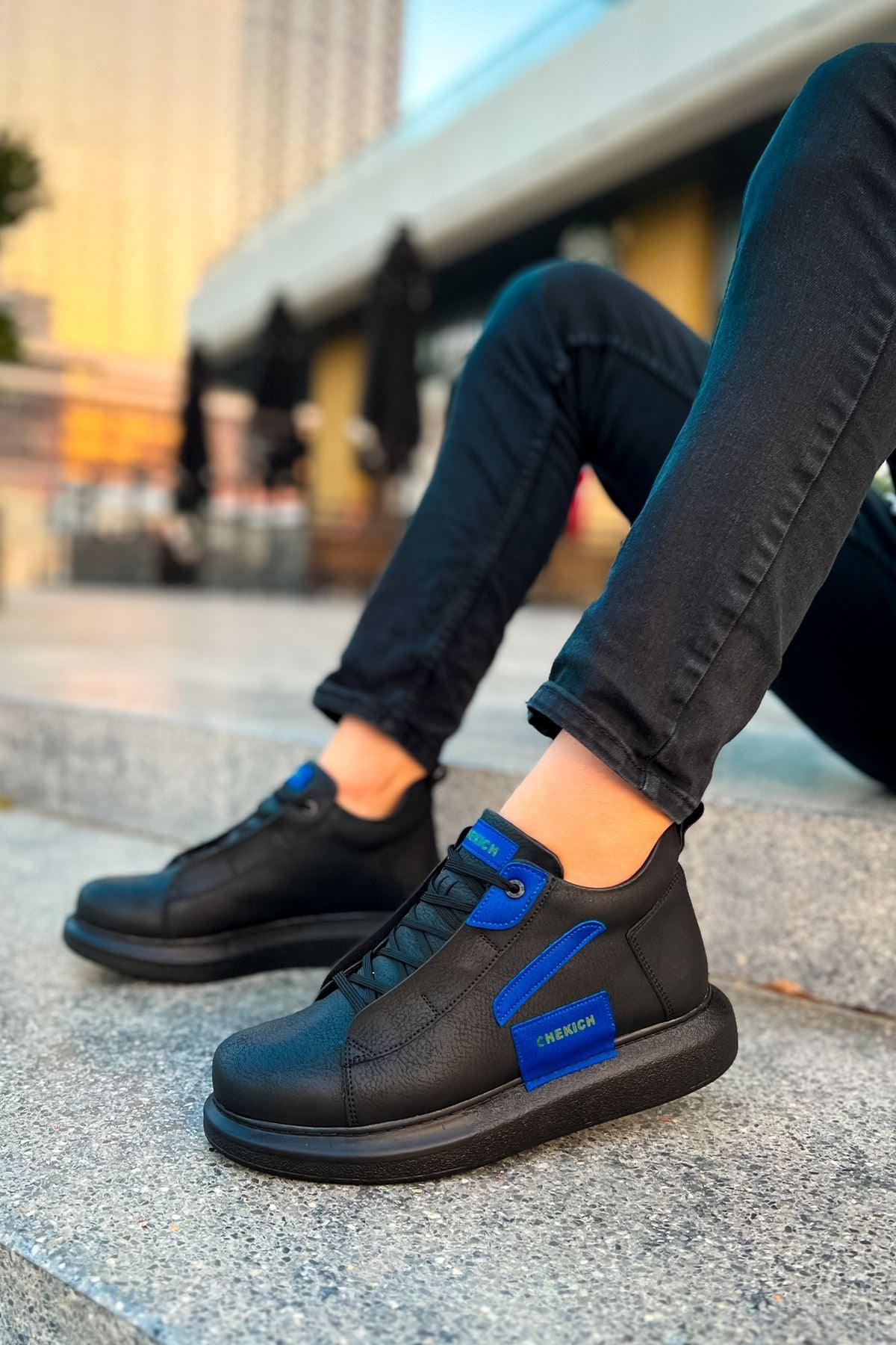 CH131 men's shoes sneakers Garni ST BLACK/SAX BLUE - STREETMODE™