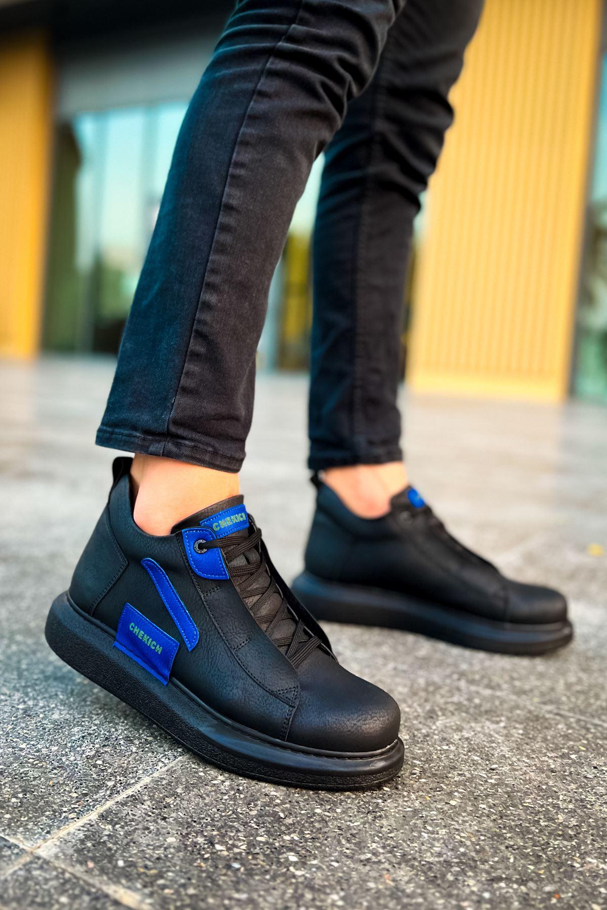 CH131 men's shoes sneakers Garni ST BLACK/SAX BLUE - STREETMODE™