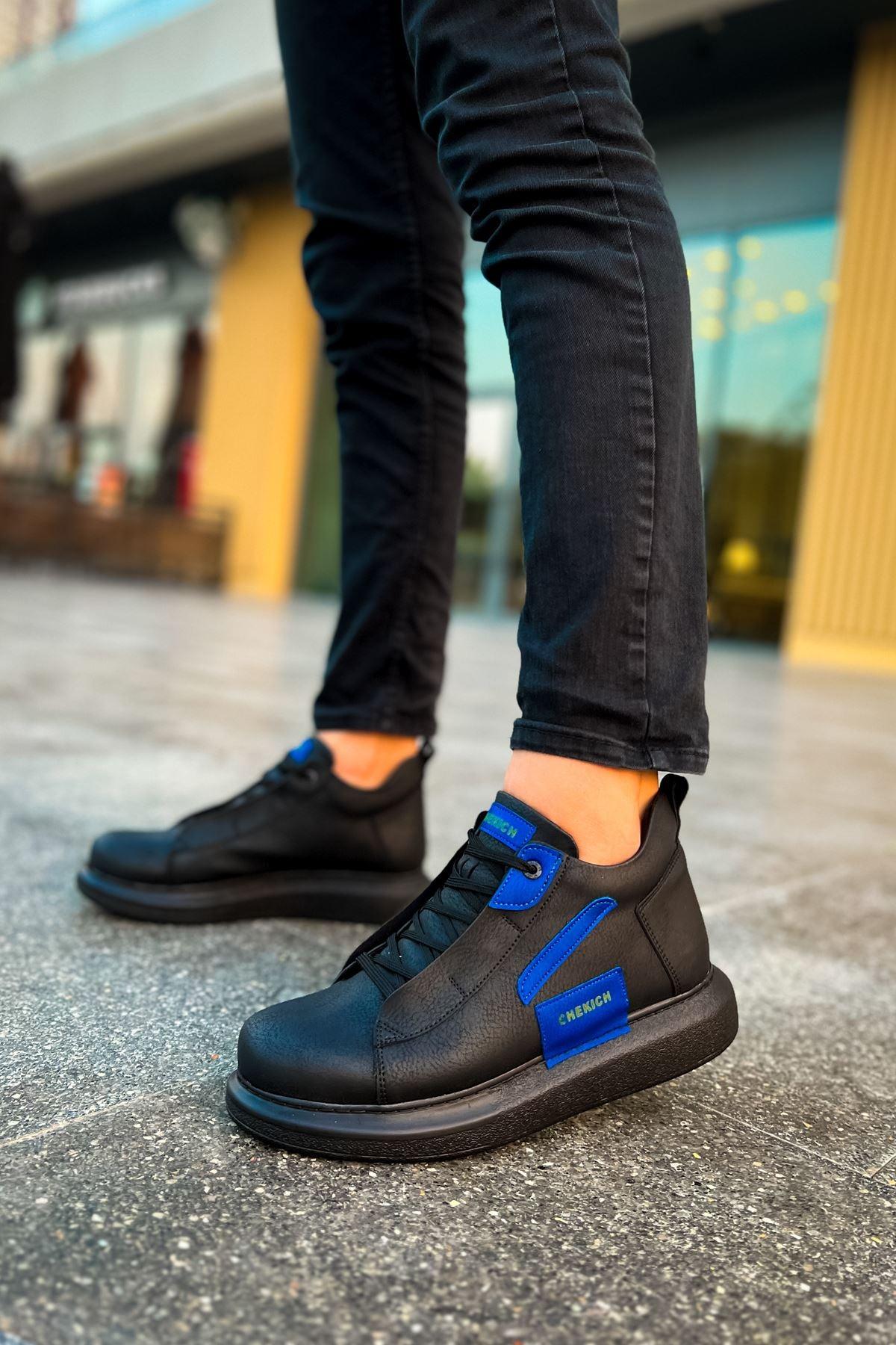 CH131 men's shoes sneakers Garni ST BLACK/SAX BLUE - STREETMODE™