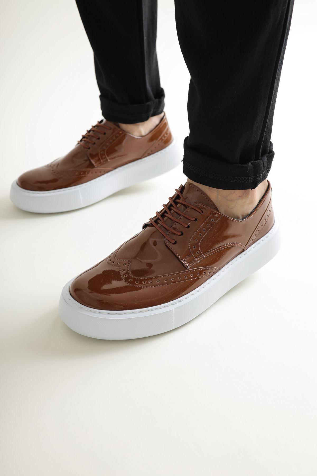 CH149 BT Patent Leather Men's Sneaker Casual Shoes - STREETMODE™