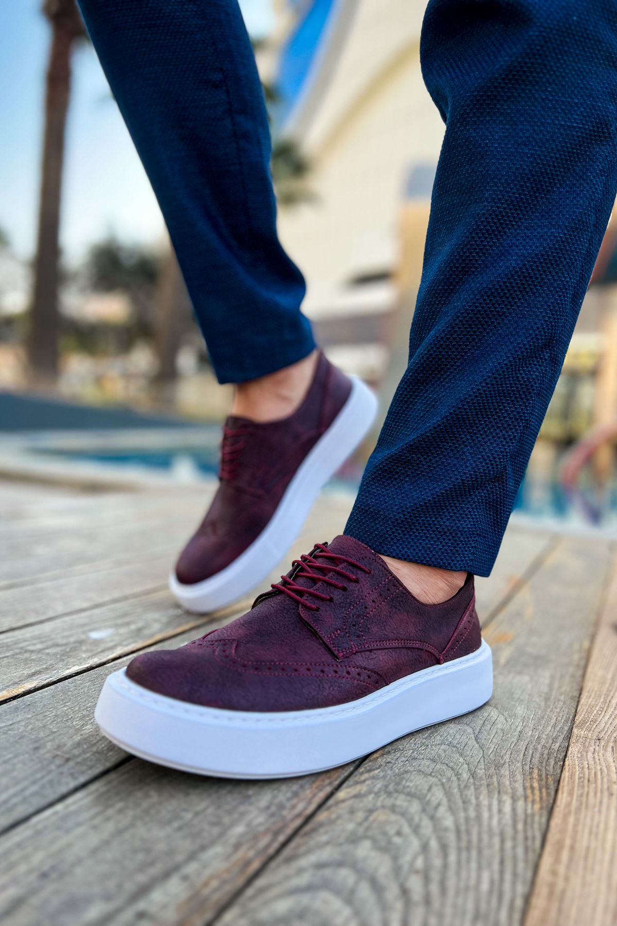 CH149 CBT Changer Over Men's Sneakers Shoes MAROON - STREETMODE™