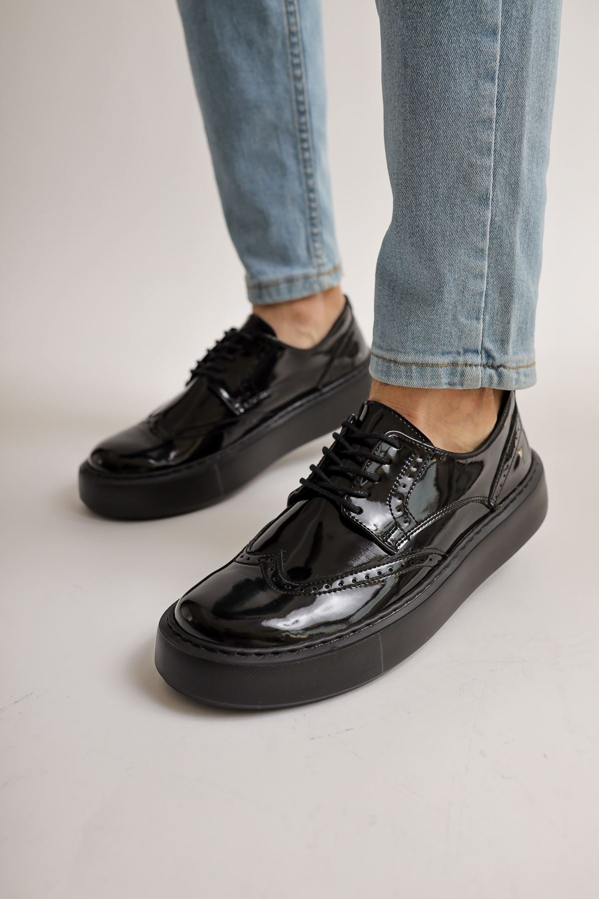 CH149 ST Patent Leather Men's Shoes BLACK - STREETMODE™