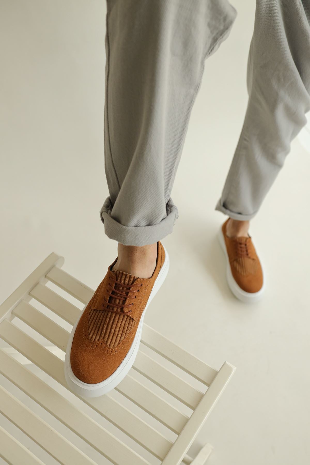 CH149 Suede Men's Shoes TAN - STREETMODE™