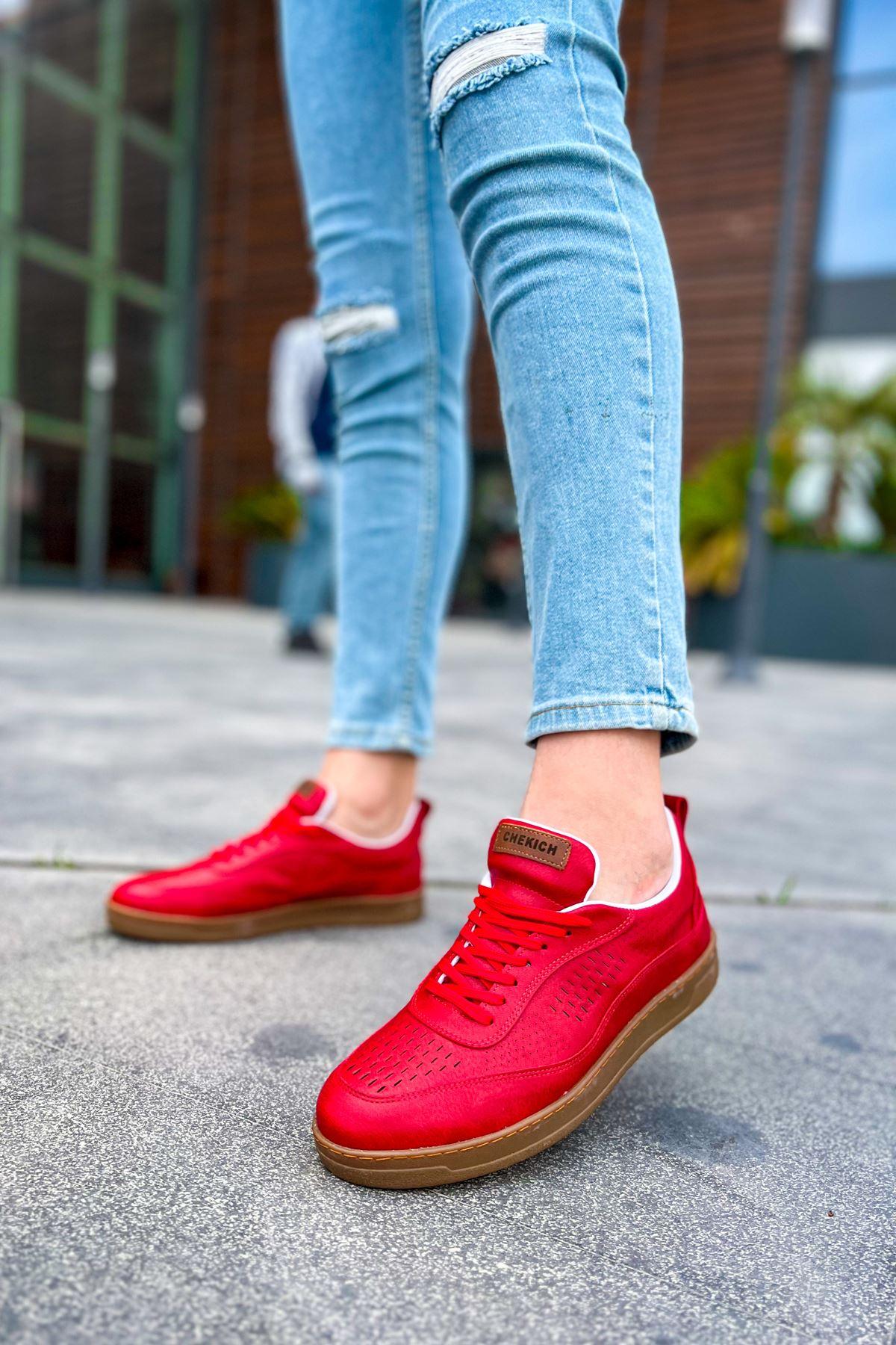 CH157 CKT Retro Men's Shoes RED - STREETMODE™