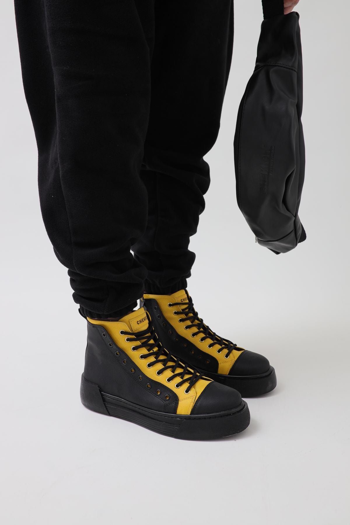 CH167 ST Men's Boots BLACK - YELLOW - STREETMODE™