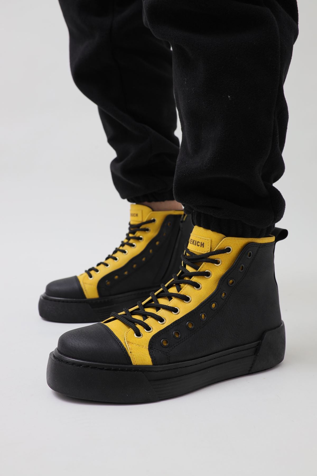 CH167 ST Men's Boots BLACK - YELLOW - STREETMODE™