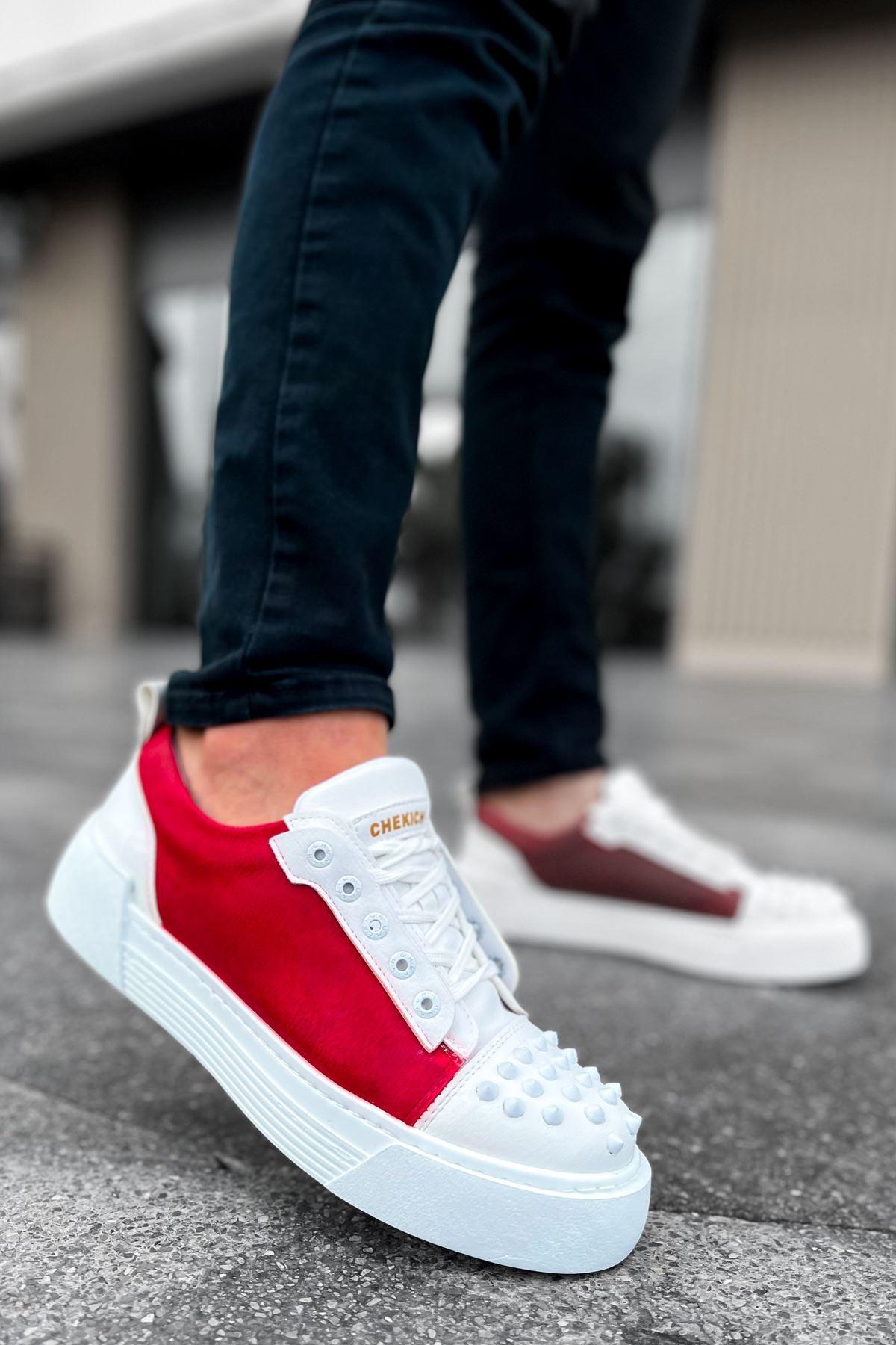 CH169 BT Men's Shoes WHITE / RED - STREETMODE™