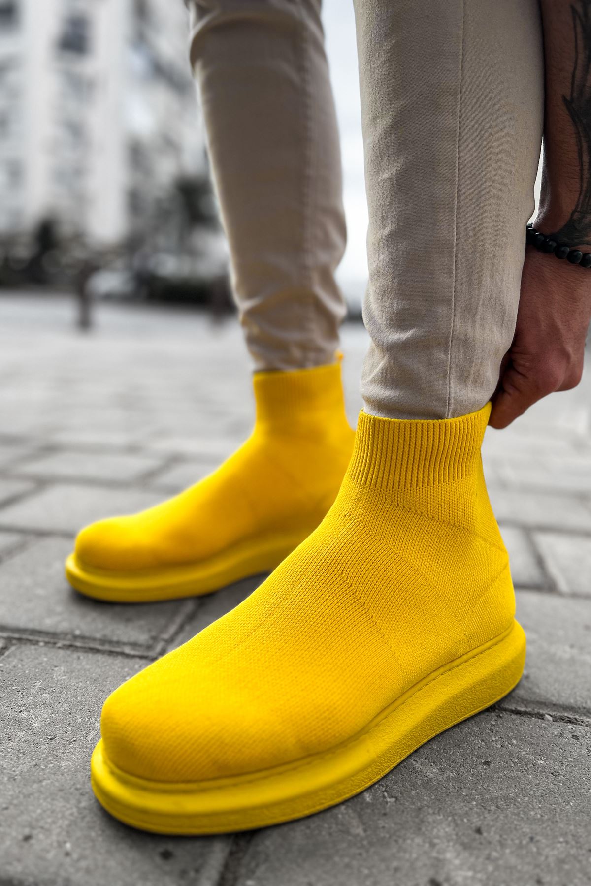 CH207 TRT Maglieria-T Men's Shoes YELLOW Boots - STREETMODE™
