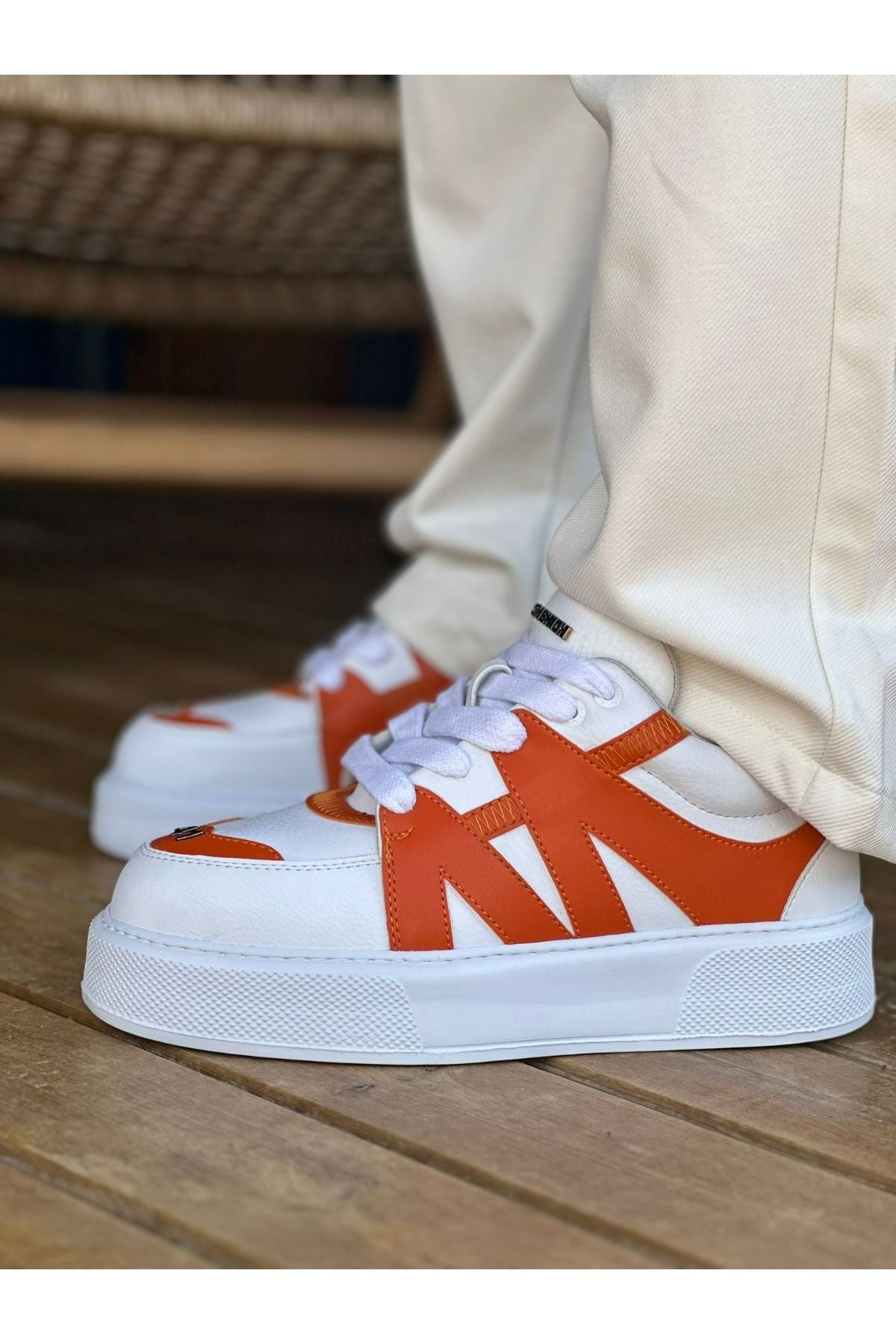 CH2407 CBT Star-X Men's Sneakers White/Orange - STREETMODE™