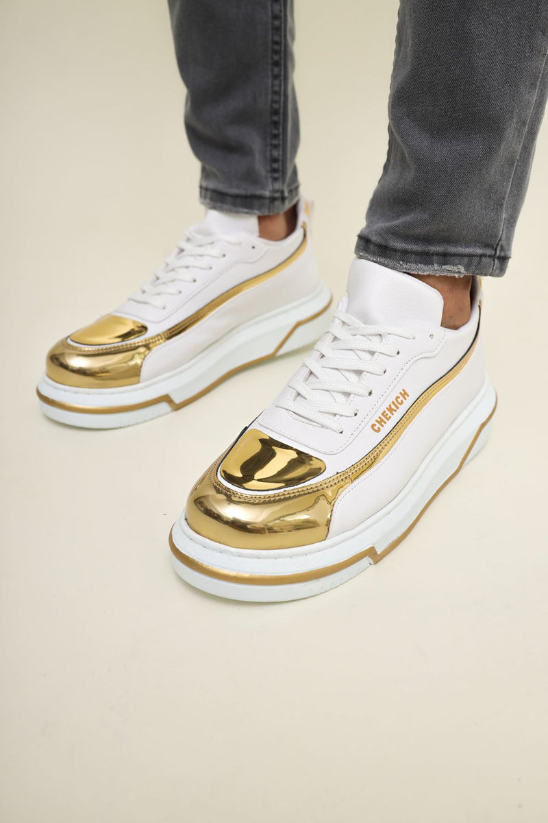 CH241 CBT Signature Line Up Men's Shoes WHITE/GOLD - STREETMODE™