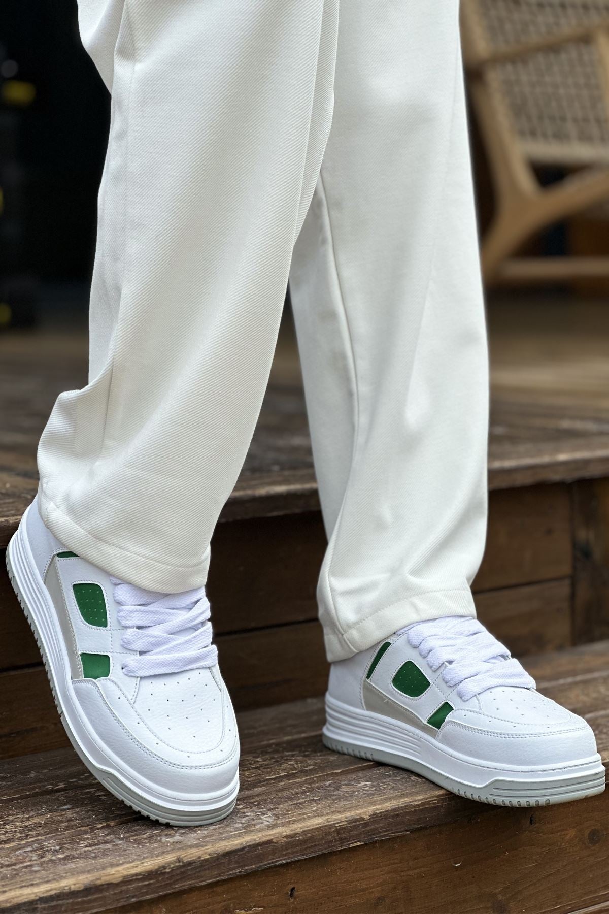 CH2410 CBT Avax Men's Sports Shoes WHITE/GREEN - STREETMODE™