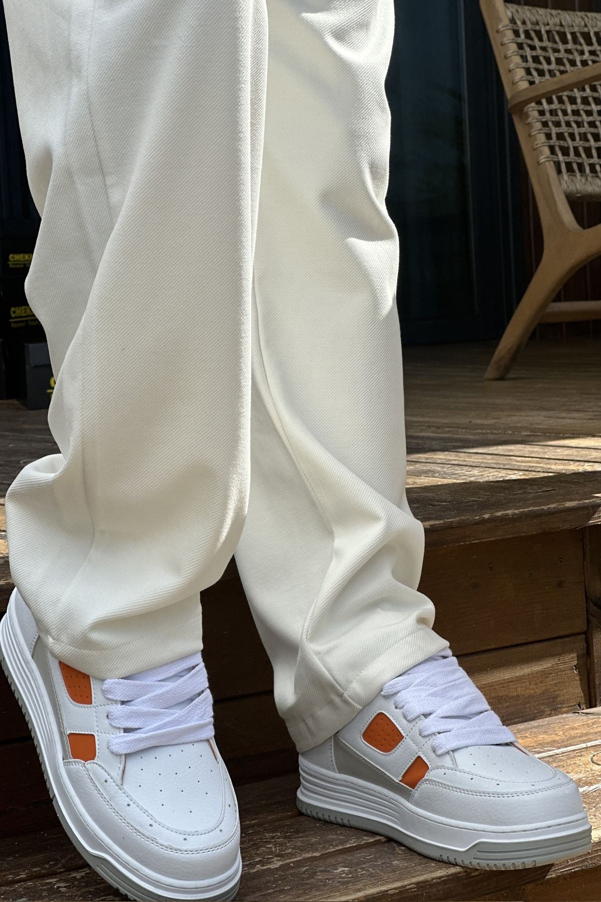 CH2410 CBT Avax Men's Sports Shoes White/Orange - STREETMODE™