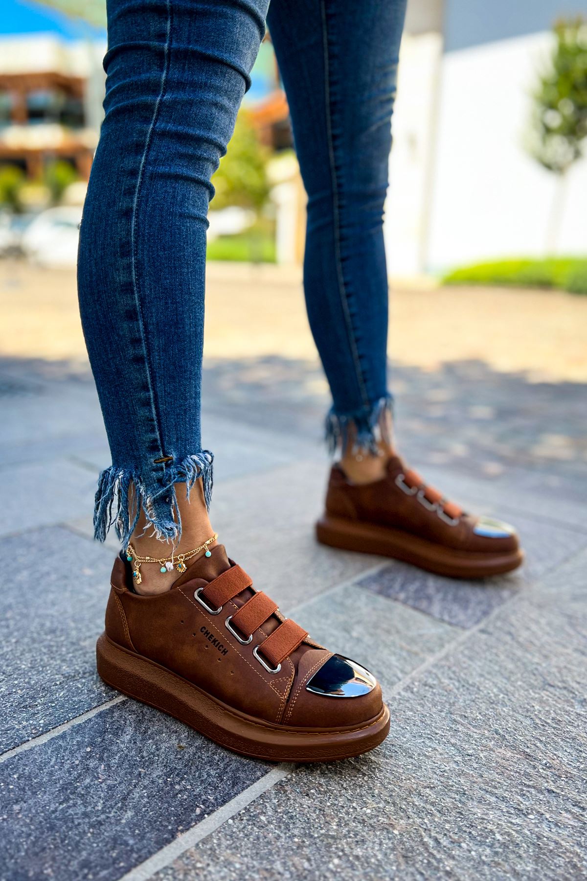 CH251 CRT Mirror Women's Shoes Brown - STREETMODE™