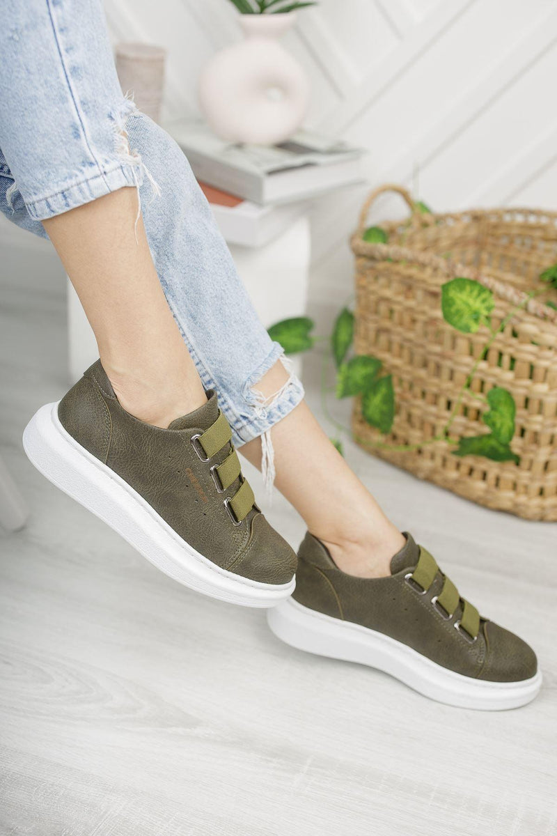 CH253 CBT Women's Sneakers Shoes KHAKI - STREETMODE™