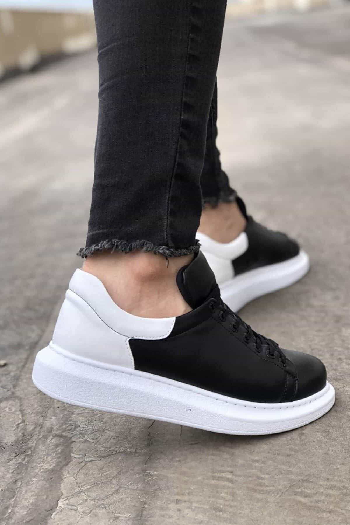 CH256 Men's Unisex Black-White Casual Sneaker Sports Shoes - STREETMODE™