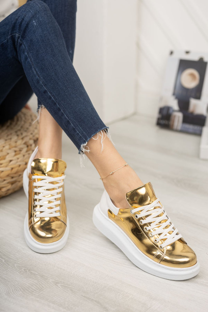 CH259 ABT Specchio Women's Shoes GOLD/WHITE - STREETMODE™