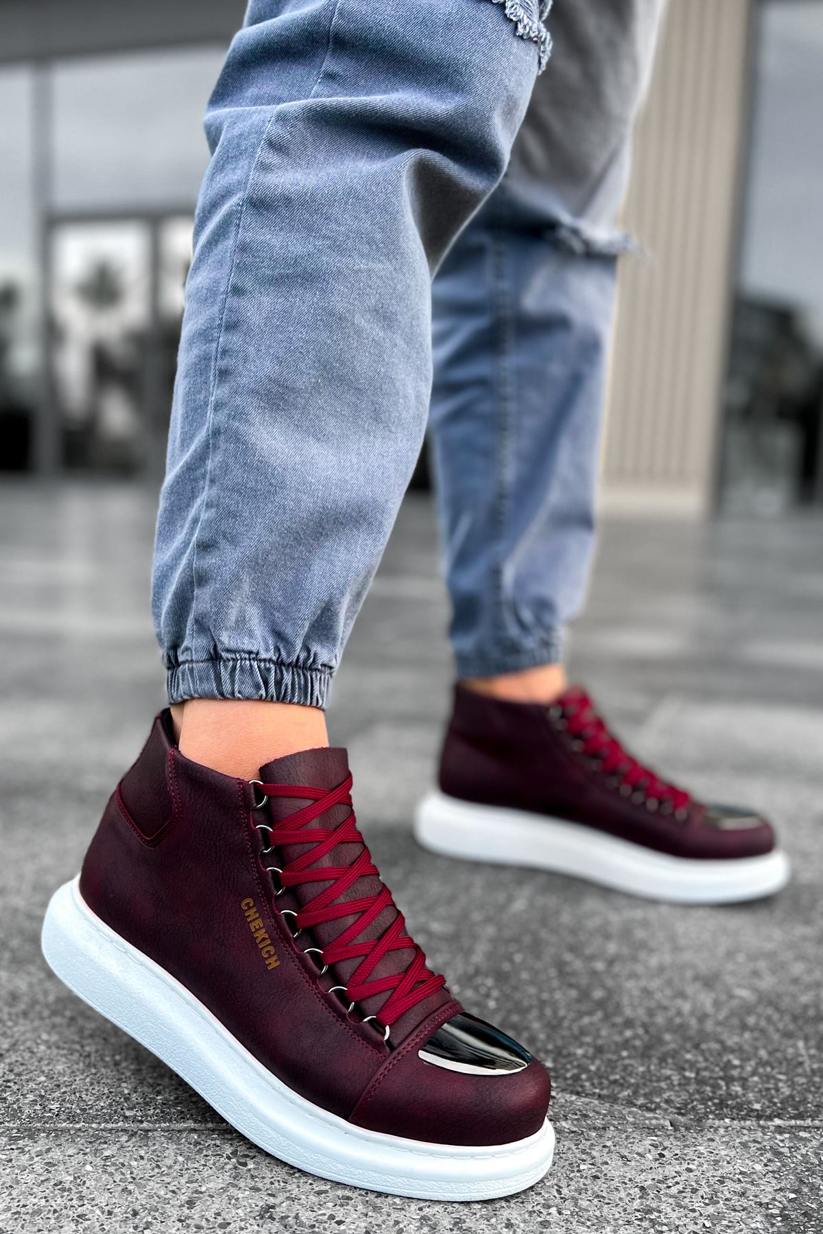 CH267 CBT Roma Mirror Men's Boots CLARET RED - STREETMODE™