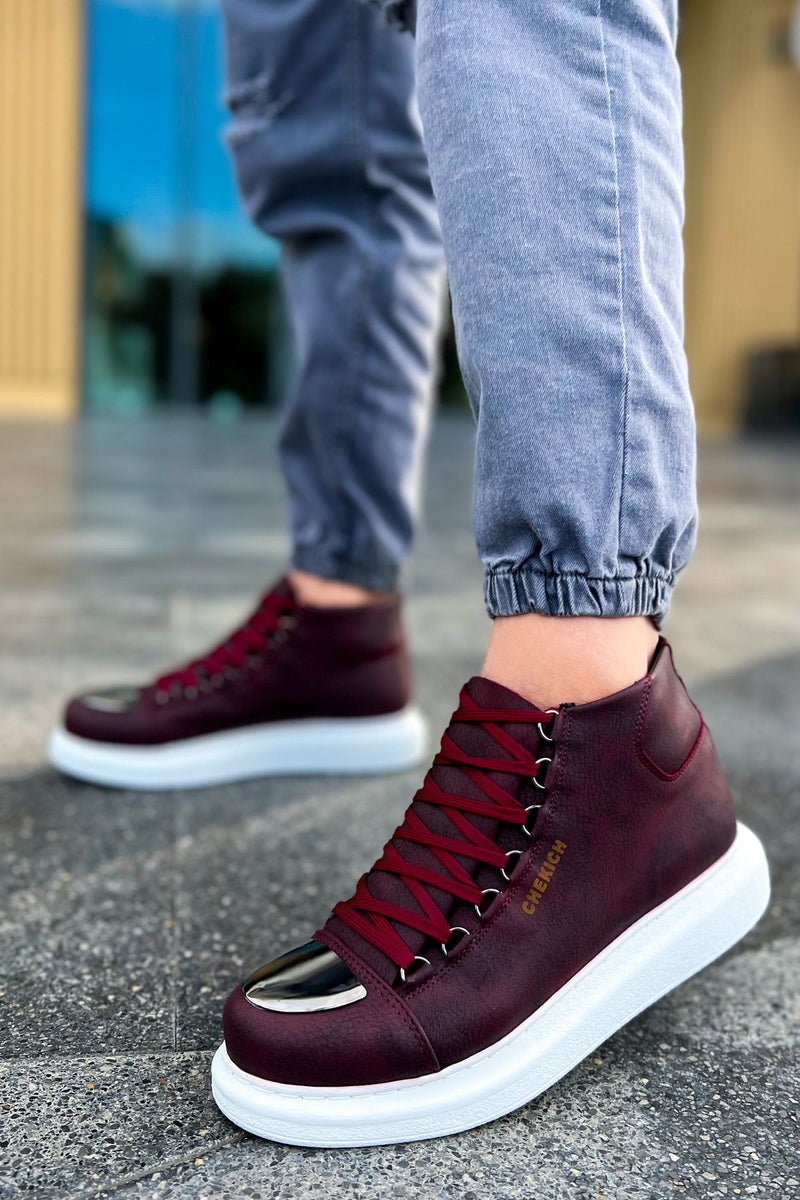 CH267 CBT Roma Mirror Men's Boots CLARET RED - STREETMODE™