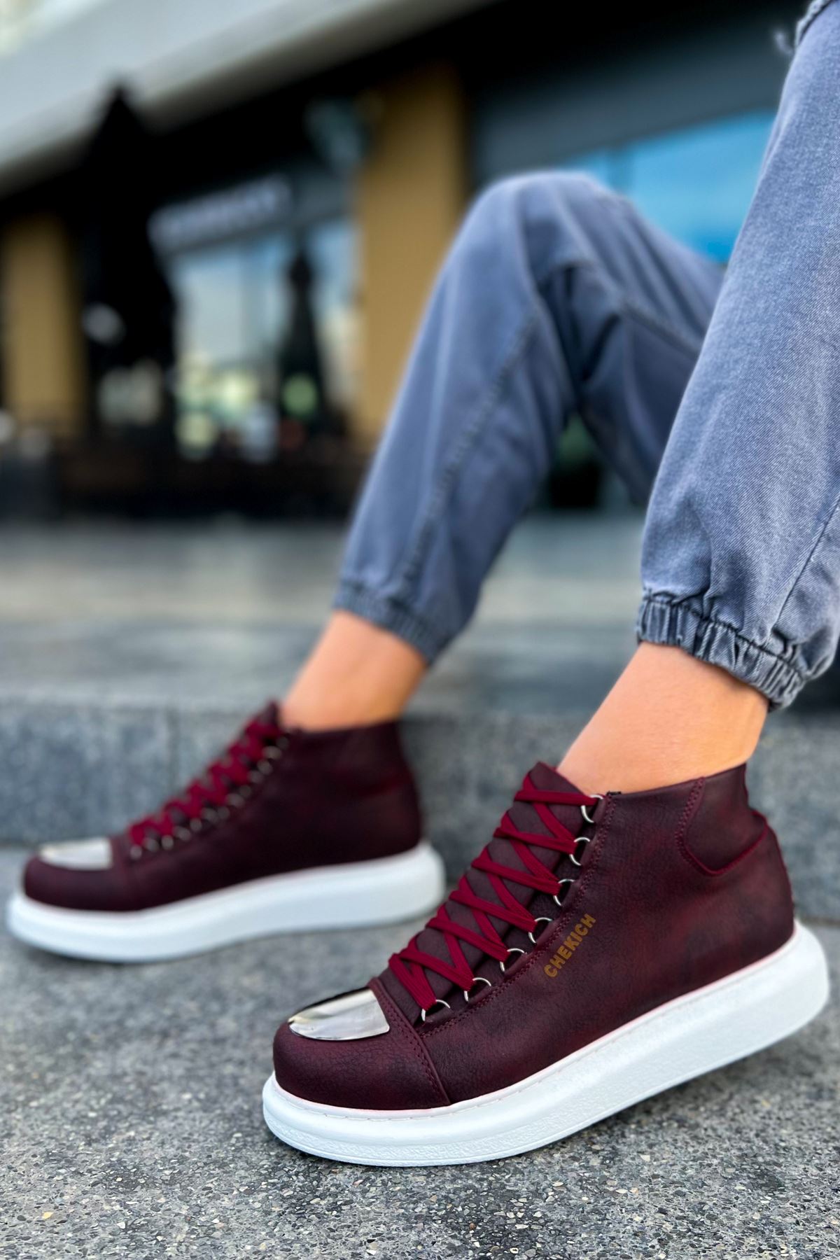 CH267 CBT Roma Mirror Men's Boots CLARET RED - STREETMODE™