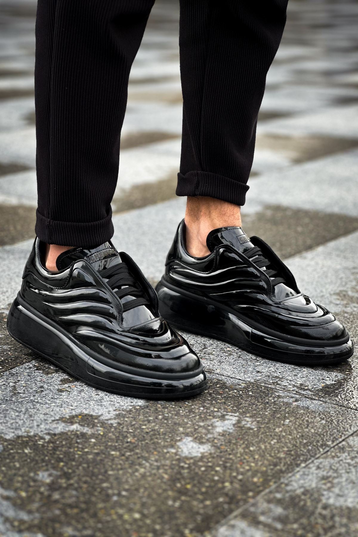 CH295 Sollievo Men's Sneakers Shoes BLACK - STREETMODE™
