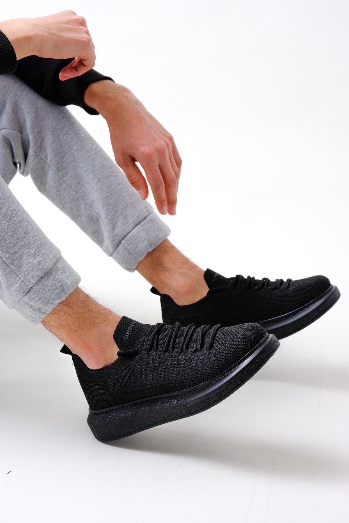 CH307 Knitwear Men's Shoes BLACK - STREETMODE™