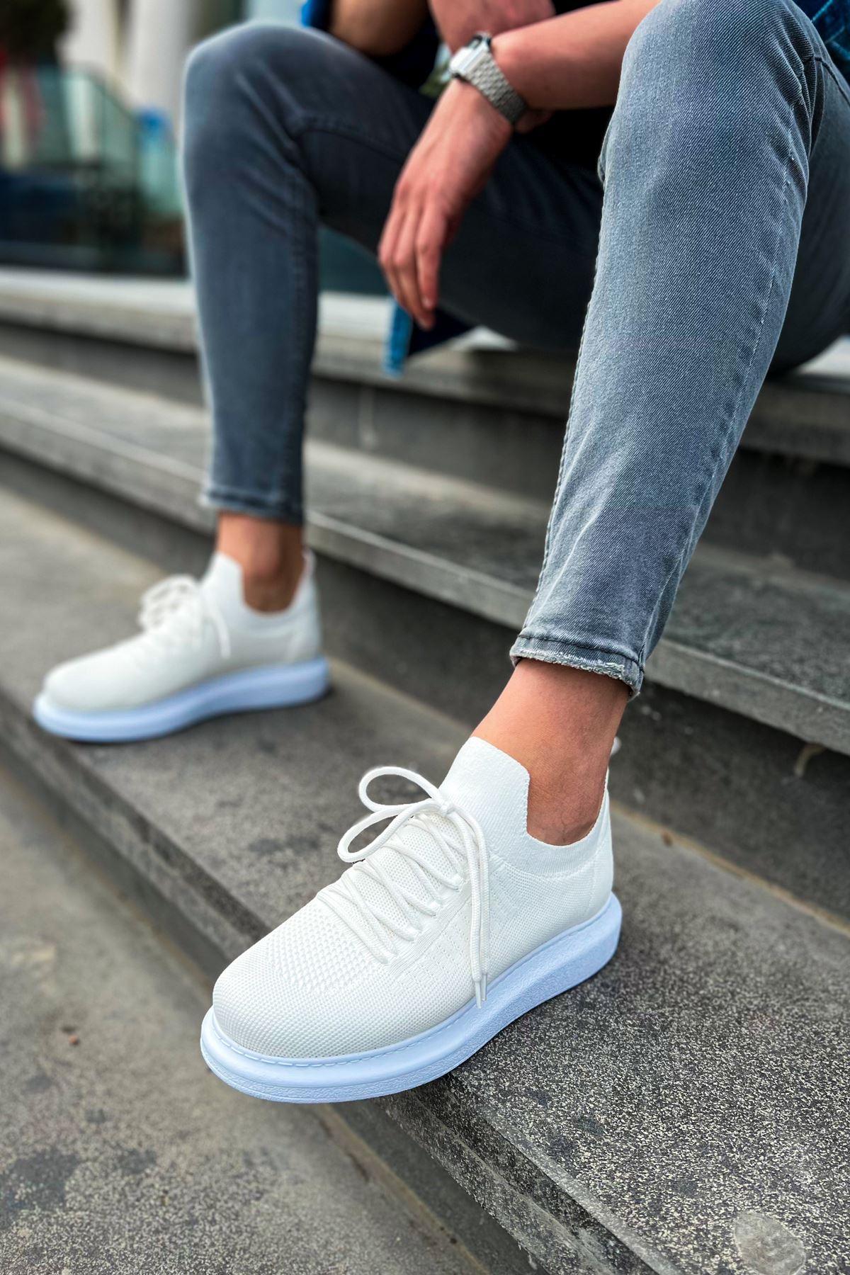 CH307 Knitwear Men's Shoes WHITE - STREETMODE™