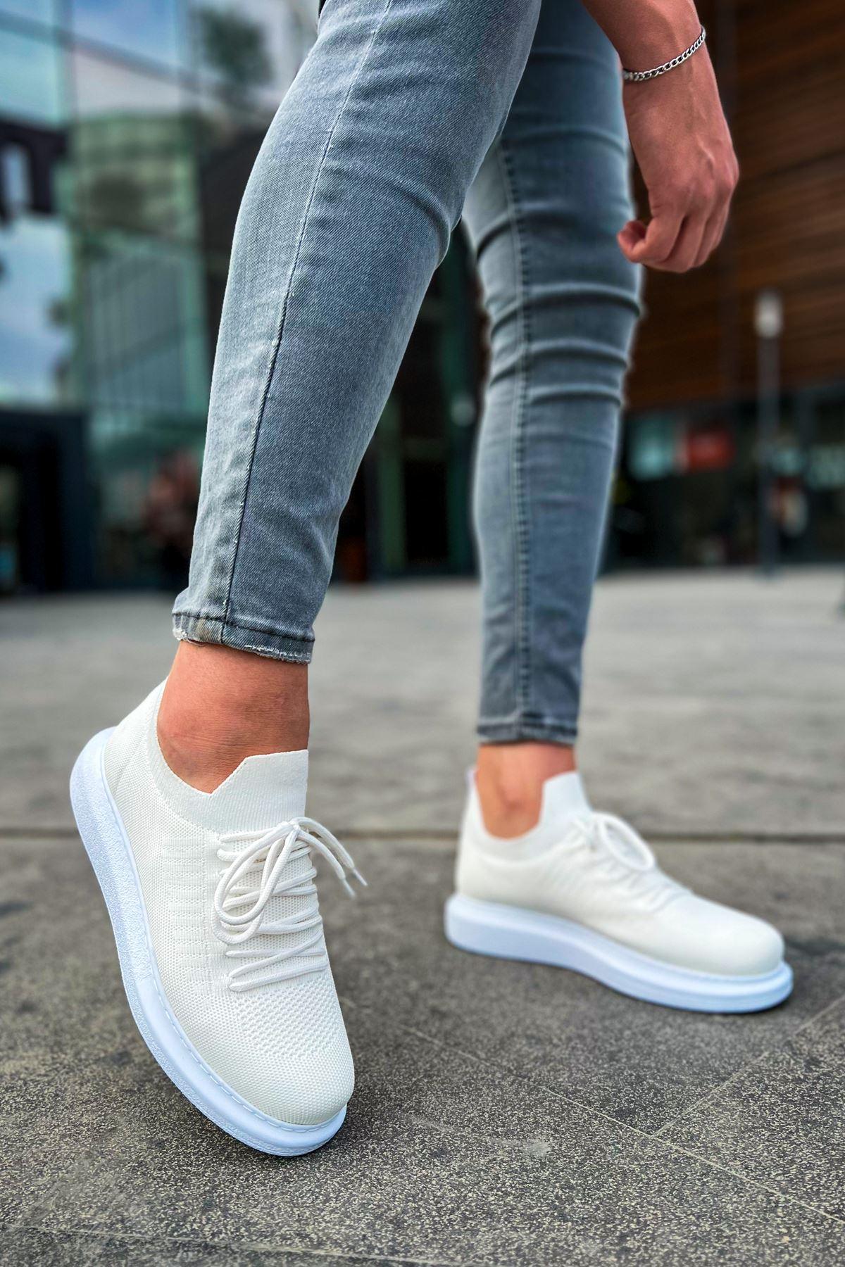 CH307 Knitwear Men's Shoes WHITE - STREETMODE™