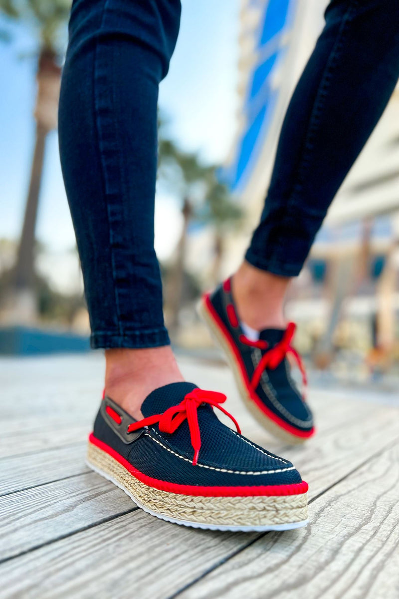 CH311 Espadril Men's sneakers Shoes BLACK - RED - STREETMODE™