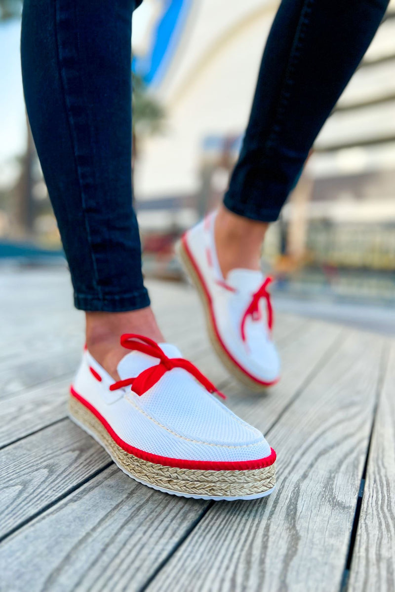 CH311 Espadril Men's sneakers Shoes WHITE/RED - STREETMODE™