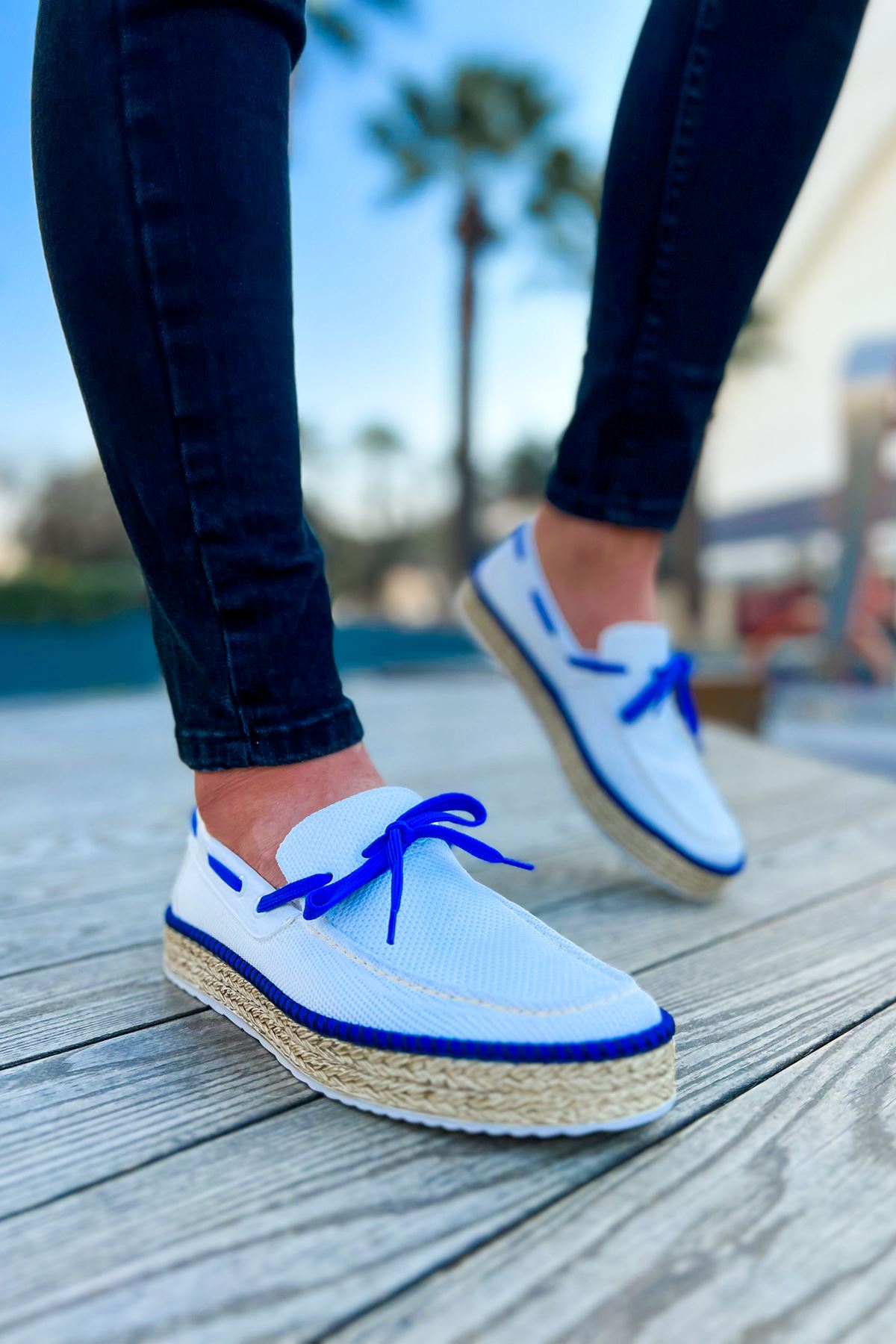 CH311 Espadril Men's sneakers Shoes WHITE / SAX BLUE - STREETMODE™