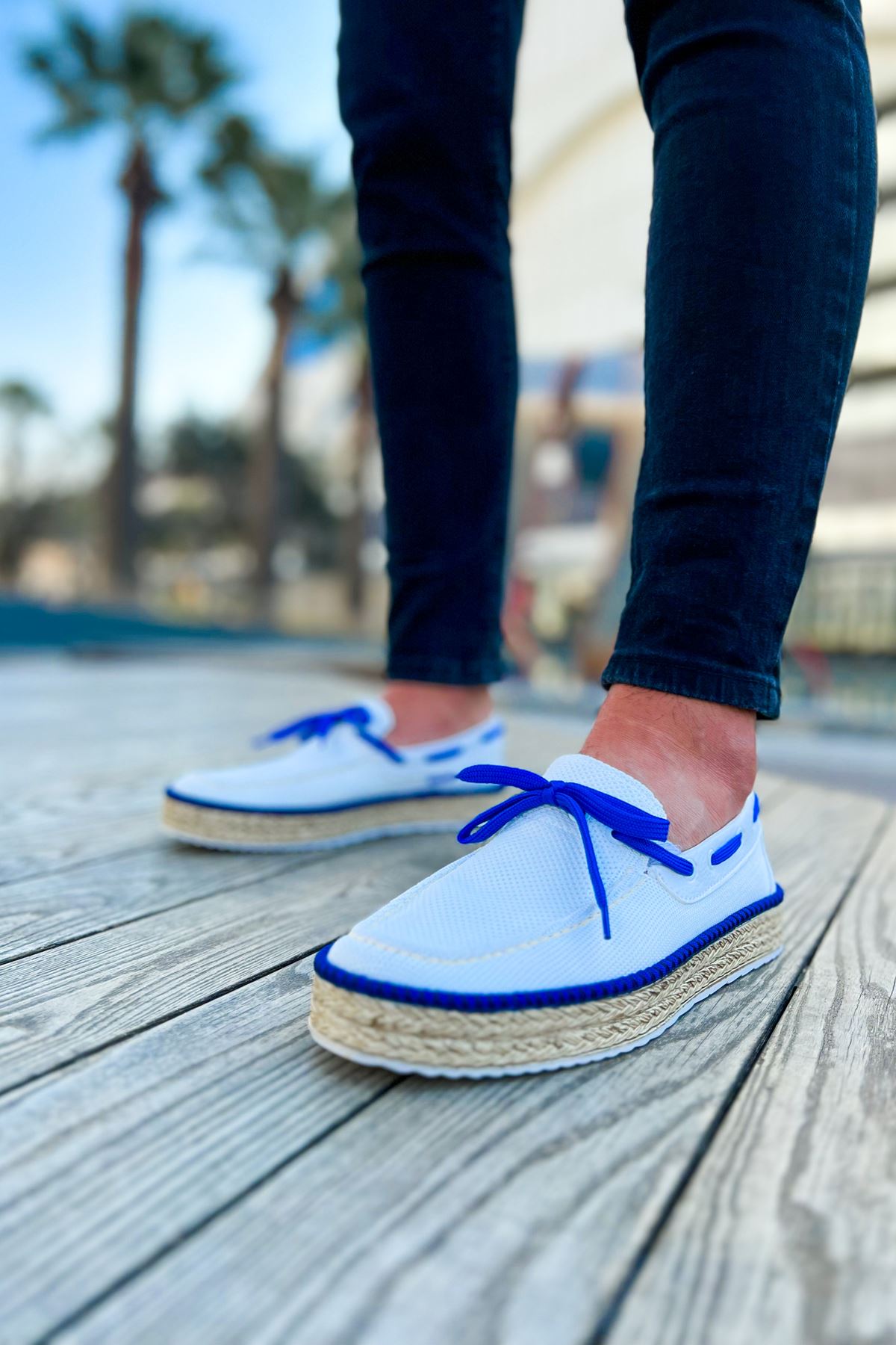 CH311 Espadril Men's sneakers Shoes WHITE / SAX BLUE - STREETMODE™